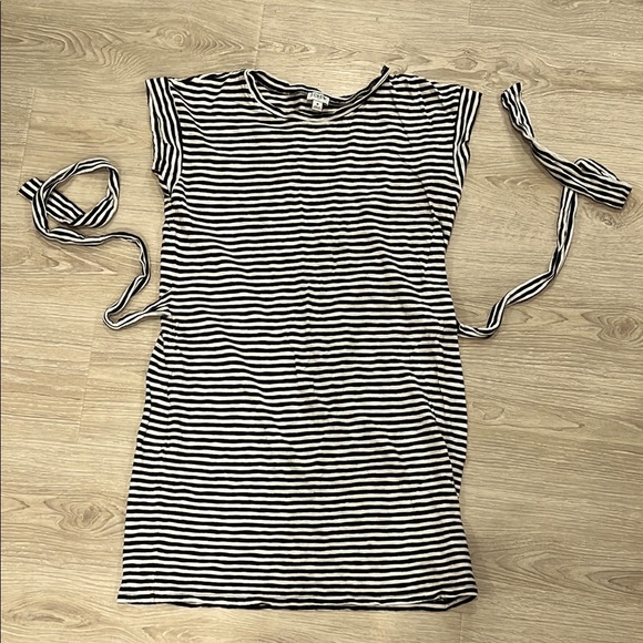 J.Crew Striped Black and White Dress with Ties - Picture 1 of 1